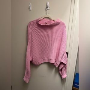 Free People Pink Knit Sweater